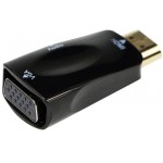 CABLEXPERT HDMI TO VGA AND AUDIO ADAPTER, SINGLE PORT,BLACK - (8716309085915)