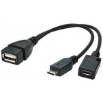 CABLEXPERT USB ADAPTER CABLE OTG AF + MICRO BF TO MICRO BM CABLE 0,15M