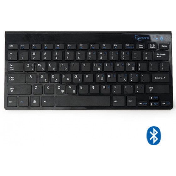 GEMBIRD BLUETOOTH KEYBOARD GREEK LAYOUT BLACK - (8716309076821)