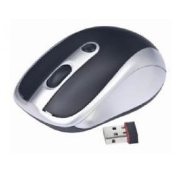 GEMBIRD WIRELESS OPTICAL MOUSE SILVER BLACK - (8716309080163)