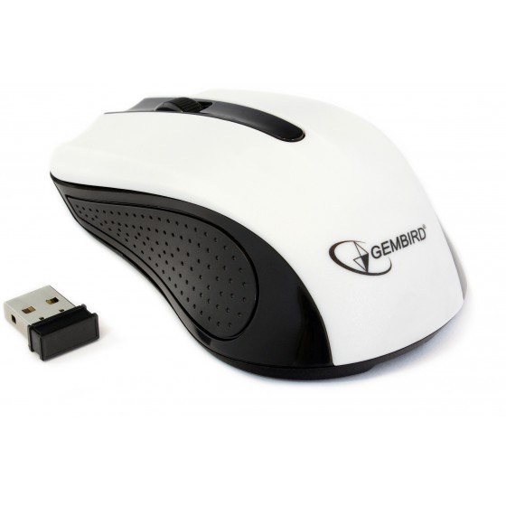 GEMBIRD WIRELESS OPTICAL MOUSE WHITE - (8716309080507)