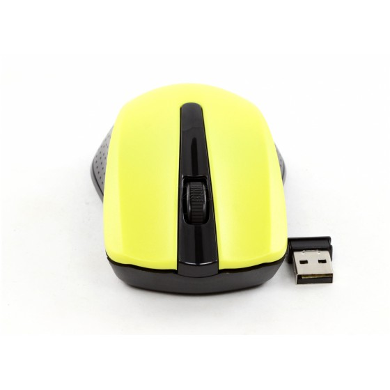 GEMBIRD WIRELESS OPTICAL MOUSE YELLOW - (8716309080545)