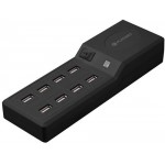 PLATINET FAMILY CHARGER 8-PORT USB 10A BLACK - (5907595428323)