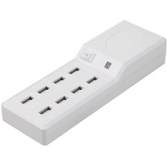 PLATINET FAMILY CHARGER 8-PORT USB 10A WHITE - (5907595426541)