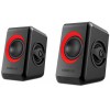 SONIC GEARS USB POWERED QUAD BASS SPEAKERS 2,0 BLACK FESTIVE RED QUATRO2BFR - (8886411908041)