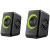 SONIC GEARS USB POWERED QUAD BASS SPEAKERS 2,0 BLACK LIME GREEN - (8886411908010)