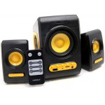 SONIC GEARS USB POWERED XTREME BASS SPEAKERS 2,1 BLACK SUNNY ORANGE QUATROVBSO - (8886411908225)