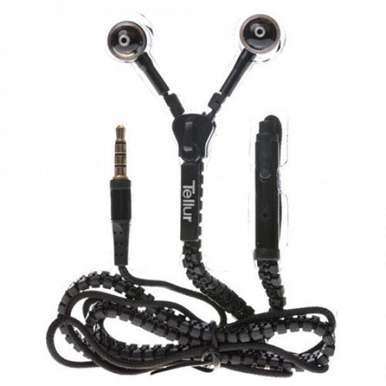 TELLUR IN-EAR HANDFREE ZIP LINE FANTASY BLACK - (8355871620812)