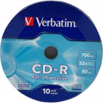 VERBATIM CD-R 10 TUB 52X80 BULK - (023942437253)