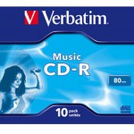 VERBATIM CD-R MUSIC 10PK J.C - (023942433651)