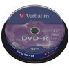 VERBATIM DVD+R 10 TUB 16X 4.7GB - (023942434986)