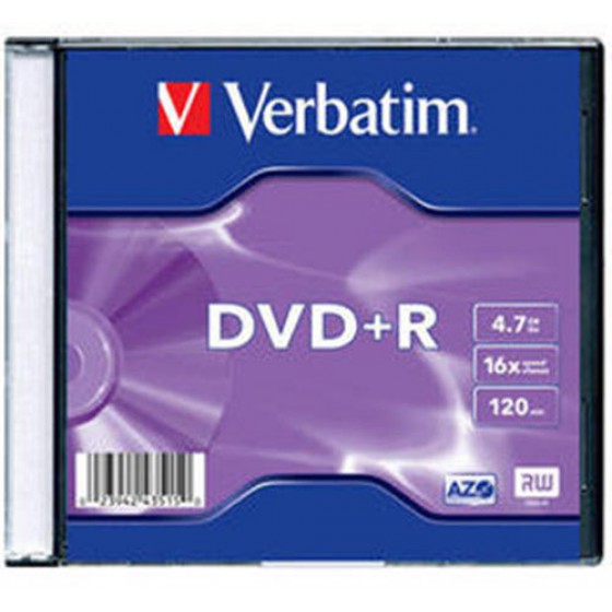VERBATIM DVD+R 10PACK SLIM CASE 4,7GB 16X - (023942436577)