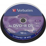 VERBATIM DVD+R DUAL LAYER 10 TUB 8X8.5GB - (023942436669)