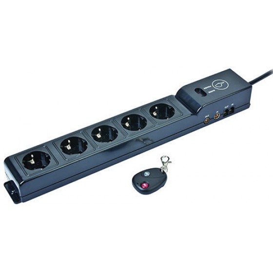 ENERGENIE REMOTE CONTROLLED 5 SOCKET SURGE PROTECTOR EXTRA PROTECTION EG-SP5-TNCU6B-RM - (8716309070973)