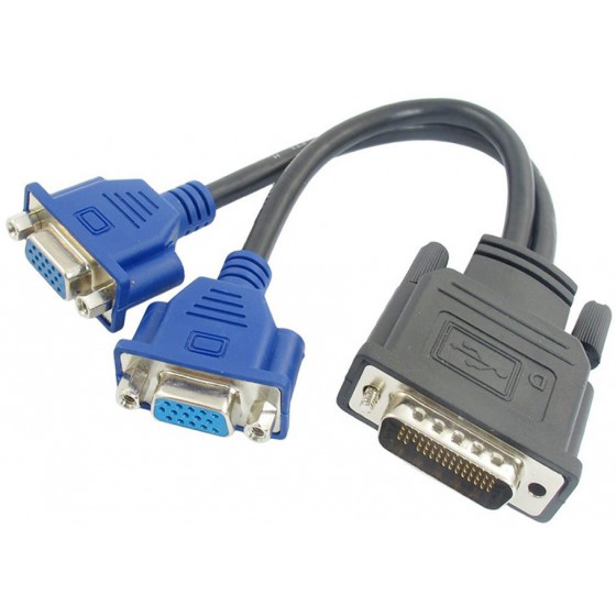 POWERTECH ������� ��� DMS-59 (M) �� 2X VGA (F), 0.2M