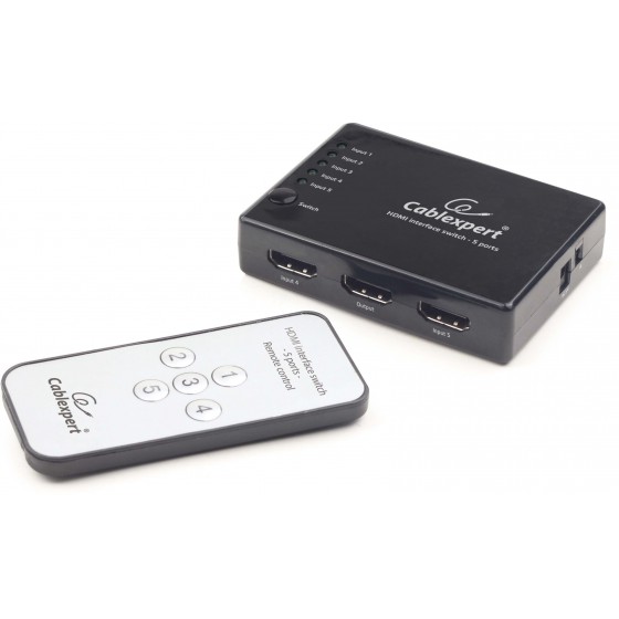 CABLEXPERT HDMI INTERFACE SWITCH 5 PORTS - (8716309087049)