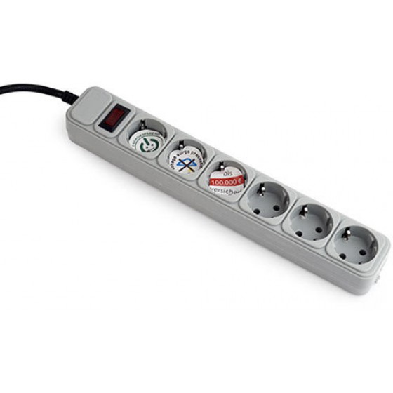 GEMBIRD SURGE PROTECTOR 6 SOCKETS 1,8M - (8716309068666)