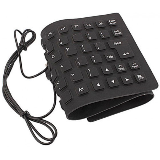 LAMTECH USB FLEXIBLE KEYBOARD BLACK LAM081727 - (9982016081727)