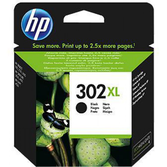 CARTRIDGE HP INKJET NO 302XL HIGH YIELD BLACK - (F6U68AE)