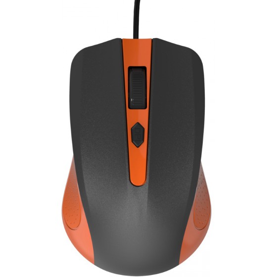 POWERTECH WIRED MOUSE, ������, 1200 DPI, ORANGE - (PT-396)