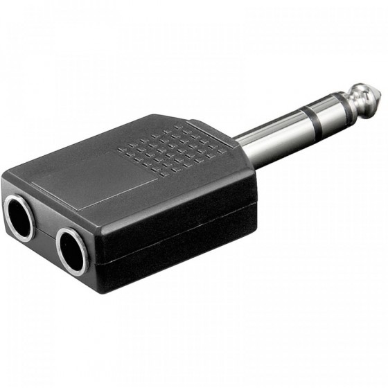 ADAPTOR STEREO 6.35MM / 2X STEREO 6.35MM ���