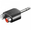 ADAPTOR STEREO 6.35MM �� 2 RCA ���.