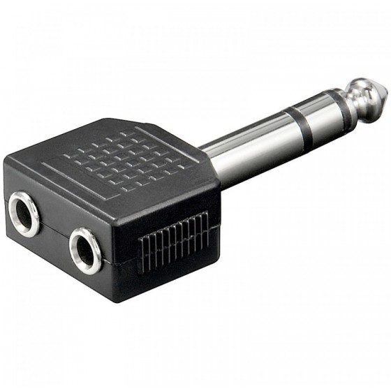 ADAPTOR STEREO 6.5MM �� 2 STEREO 3.5MM ���.