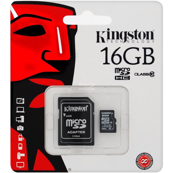 KINGSTON microSDHC 16GB CLASS 10 - (SDC10/16GB)