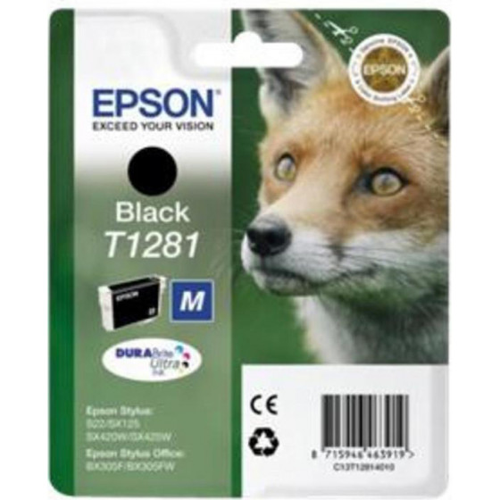 EPSON T1281 BLACK WITH PIGMENT INK - (C13T12814010)