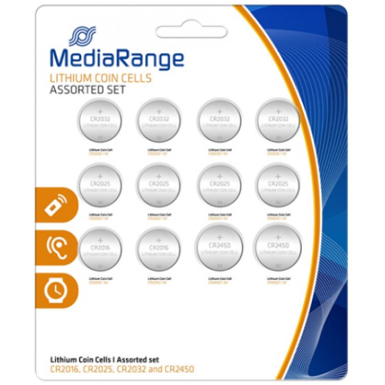 �������� ������ MEDIARANGE COIN CELLS ASSORTED SET (12 PACK) - (MRBAT139)