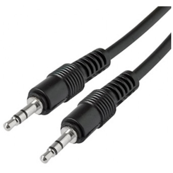 ������� MEDIARANGE AUDIO JACK PLUG 3.5MM/JACK PLUG 3.5MM 1.0M BLACK - (MRCS140)