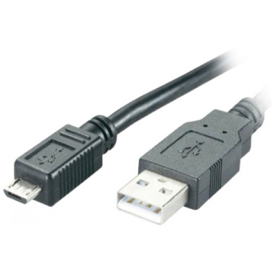 ������� MEDIARANGE USB 2.0 A PLUG/MICRO USB B PLUG 1.2M BLACK - (MRCS138)