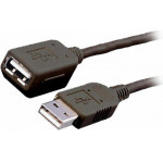 ������� MEDIARANGE USB 2.0 EXTENSION AM/AF 5.0M BLACK - (MRCS108)