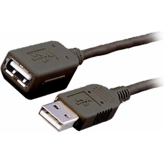 ������� MEDIARANGE USB 2.0 EXTENSION AM/AF 5.0M BLACK - (MRCS108)