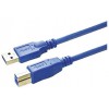 ������� MEDIARANGE USB 3.0 AM/BM 3.0M BLUE - (MRCS149)