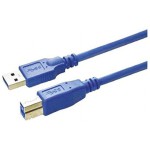 ������� MEDIARANGE USB 3.0 AM/BM 3.0M BLUE - (MRCS149)