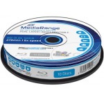 MEDIARANGE BD-R DUAL LAYER 50GB 6X INKJET FULLSURFACE PRINTABLE CAKE BOX X 10 (MR509)