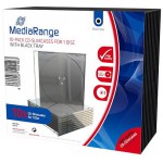 MEDIARANGE CD SLIMCASE FOR 1 DISC 5.2MM BLACK TRAY (10 PACK) - (BOX32)
