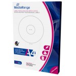 MEDIARANGE LABELS FOR CD/DVD/BD 41-118MM MATTE (100 PACK) - (MRINK131)