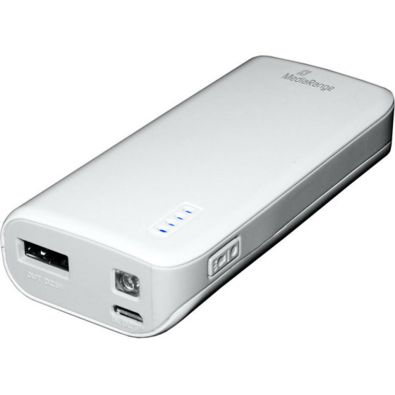 MEDIARANGE MOBILE POWER BANK 5.200MAH WITH BUILT-IN TORCH (MR751)