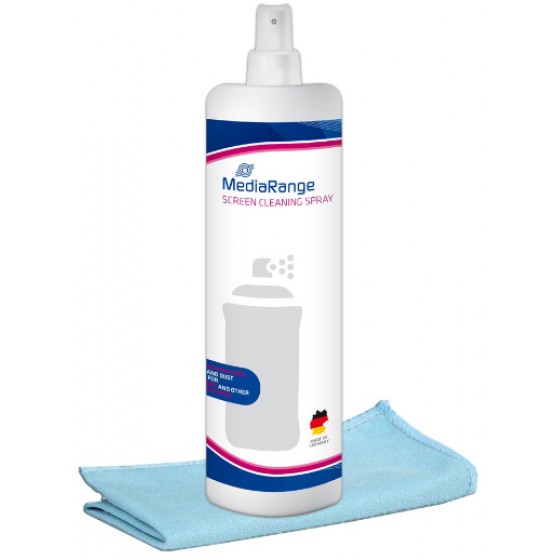 MEDIARANGE SCREEN CLEANING SPRAY WITH MICROFIBRE CLOTH 250 ML - (MR721)