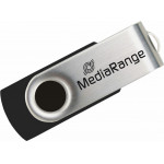MEDIARANGE USB 2.0 FLASH DRIVE 16GB (BLACK/SILVER) - (MR910)