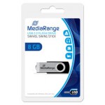 MEDIARANGE USB 2.0 FLASH DRIVE 8GB (BLACK/SILVER) - (MR908)