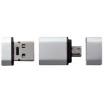 MEDIARANGE USB 2.0 NANO FLASH DRIVE 8GB + MICRO USB ADAPTOR (OTG) - (MR930)