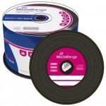 MEDIARANGE VINYL CD-R 80 700MB 52X BLACK DYE PACK X 50 - (MR225)