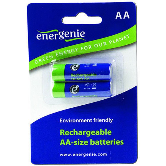 ENERGENIE NI-MH RECHARGEABLE AA BATTERIES 2600MAH 2PCS BLISTER