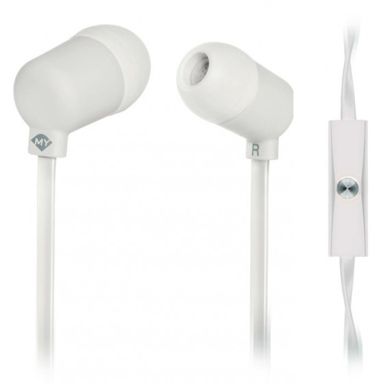 MELICONI 497453 MYSOUND SPEAK FLUO WHITE IN-EAR STEREO HEADSET - (8006023252381)