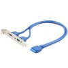 CABLEXPERT DUAL USB 3.0 RECEPTACLE ON BRACKET