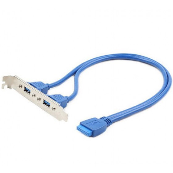 CABLEXPERT DUAL USB 3.0 RECEPTACLE ON BRACKET