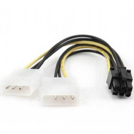 CABLEXPERT INTERNAL POWER ADAPTER CABLE FOR PCI EXPRESS, 6PIN TO MOLEX X 2 PCS